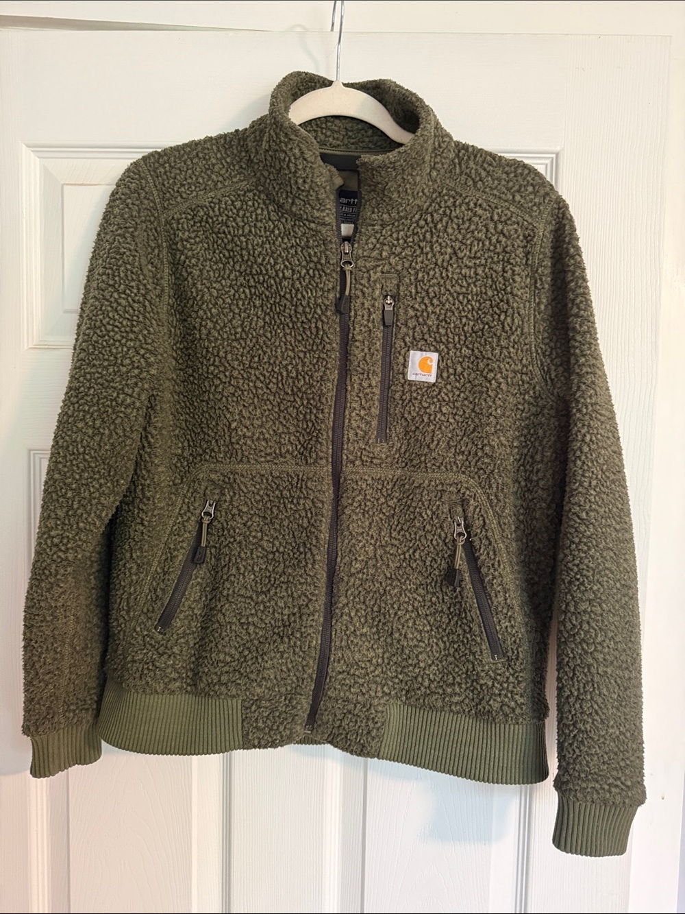 Carhartt Women’s Green Sherpa Zip Jacket
